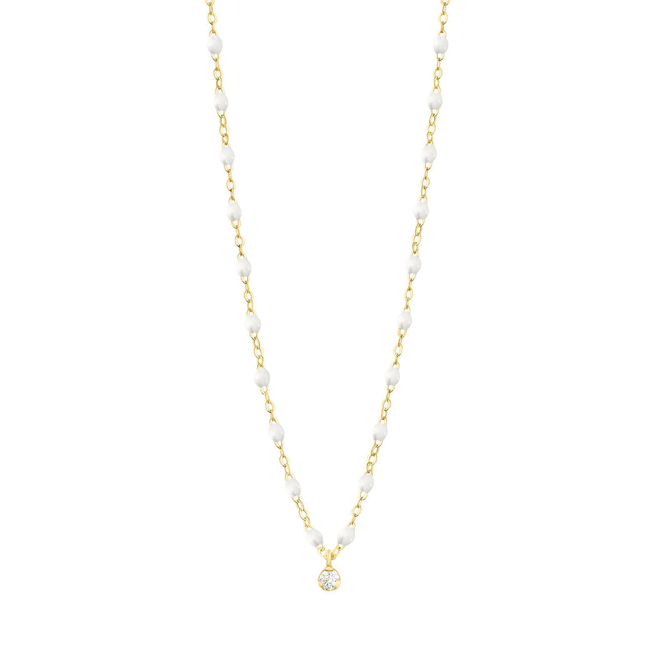 Gigi Clozeau - Gigi Supreme Classic 1 Diamond Necklace, White, Yellow Gold, 16.5
