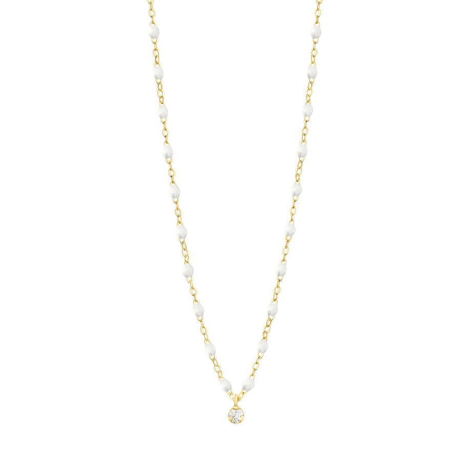 Gigi Clozeau - Gigi Supreme Classic 1 Diamond Necklace, White, Yellow Gold, 16.5