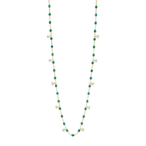 Gigi Clozeau - Gigi Supreme Classic 10 Diamond Necklace, Emerald, Yellow Gold, 23.6"