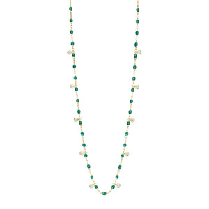 Gigi Clozeau - Gigi Supreme Classic 10 Diamond Necklace, Emerald, Yellow Gold, 23.6"