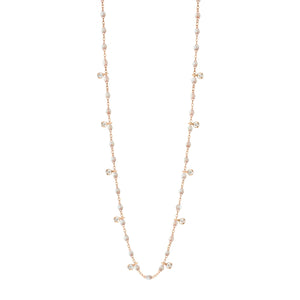 Gigi Clozeau - Gigi Supreme Classic 10 Diamond Necklace, Opal, Rose Gold, 23.6"