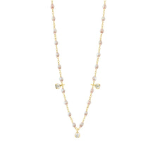 Gigi Clozeau - Gigi Supreme Classic 3 Diamond Necklace, Opal, Yellow Gold, 17.7"