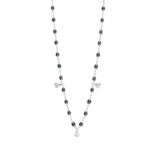 Gigi Clozeau - Gigi Supreme Classic 3 Diamond Necklace, Quartz, White Gold, 17.7"