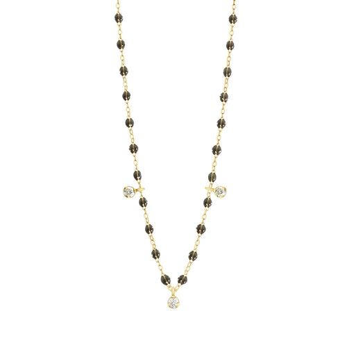 Gigi Clozeau - Gigi Supreme Classic 3 Diamond Necklace, Quartz, Yellow Gold, 17.7