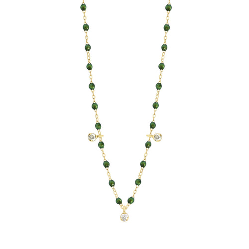 Gigi Clozeau - Gigi Supreme Classic 3 Diamond Necklace, Scarab, Yellow Gold, 17.7