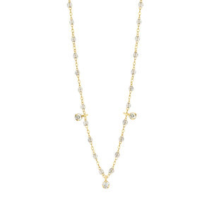 Gigi Clozeau - Gigi Supreme Classic 3 Diamond Necklace, Sparkle, Yellow Gold, 17.7"