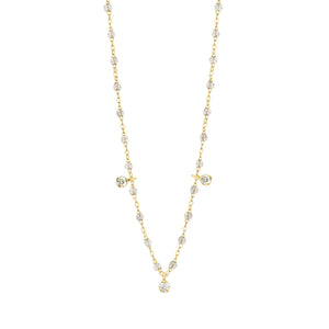 Gigi Clozeau - Gigi Supreme Classic 3 Diamond Necklace, Sparkle, Yellow Gold, 17.7"