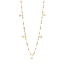 Gigi Clozeau - Gigi Supreme Classic 5 Diamond Necklace, Opal, Yellow Gold, 17.7"