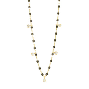Gigi Clozeau - Gigi Supreme Classic 5 Diamond Necklace, Quartz, Yellow Gold, 17.7"