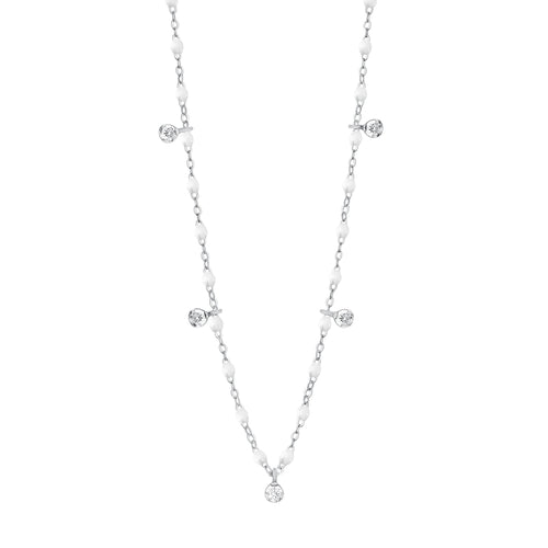 Gigi Clozeau - Gigi Supreme Classic 5 Diamond Necklace, White, White Gold, 17.7