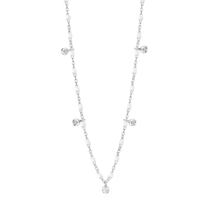 Gigi Clozeau - Gigi Supreme Classic 5 Diamond Necklace, White, White Gold, 17.7"