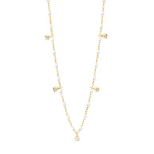 Gigi Clozeau - Gigi Supreme Classic 5 Diamond Necklace, White, Yellow Gold, 17.7"