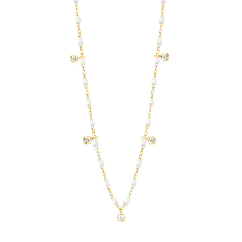 Gigi Clozeau - Gigi Supreme Classic 5 Diamond Necklace, White, Yellow Gold, 17.7