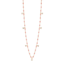 Gigi Clozeau - Gigi Supreme Classic 7 Diamond Necklace, Blush, Rose Gold, 19.7"