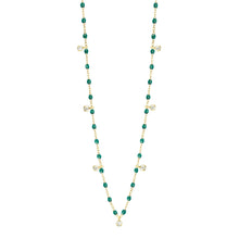 Gigi Clozeau - Gigi Supreme Classic 7 Diamond Necklace, Emerald, Yellow Gold, 19.7"