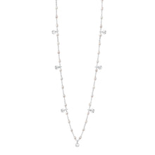 Gigi Clozeau - Gigi Supreme Classic 7 Diamond Necklace, Opal, White Gold, 19.7"