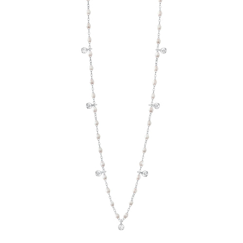 Gigi Clozeau - Gigi Supreme Classic 7 Diamond Necklace, Opal, White Gold, 19.7