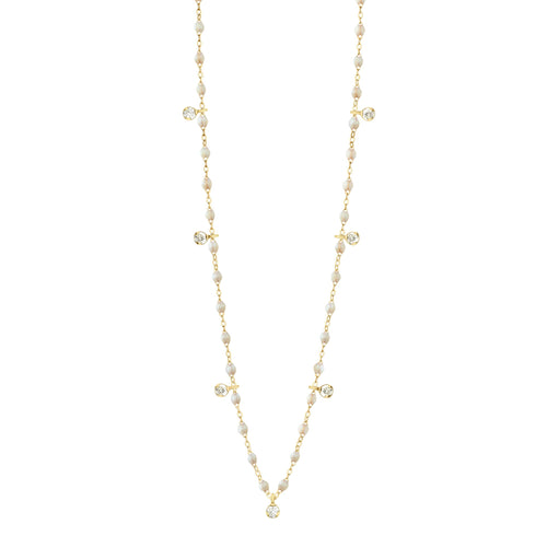 Gigi Clozeau - Gigi Supreme Classic 7 Diamond Necklace, Opal, Yellow Gold, 19.7