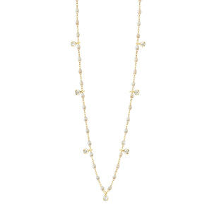 Gigi Clozeau - Gigi Supreme Classic 7 Diamond Necklace, Opal, Yellow Gold, 19.7"