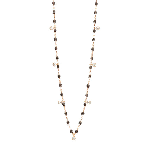 Gigi Clozeau - Gigi Supreme Classic 7 Diamond Necklace, Quartz, Rose Gold, 19.7