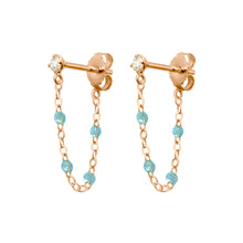 Gigi Clozeau - Gigi Supreme Diamond earrings, Aqua, Rose Gold