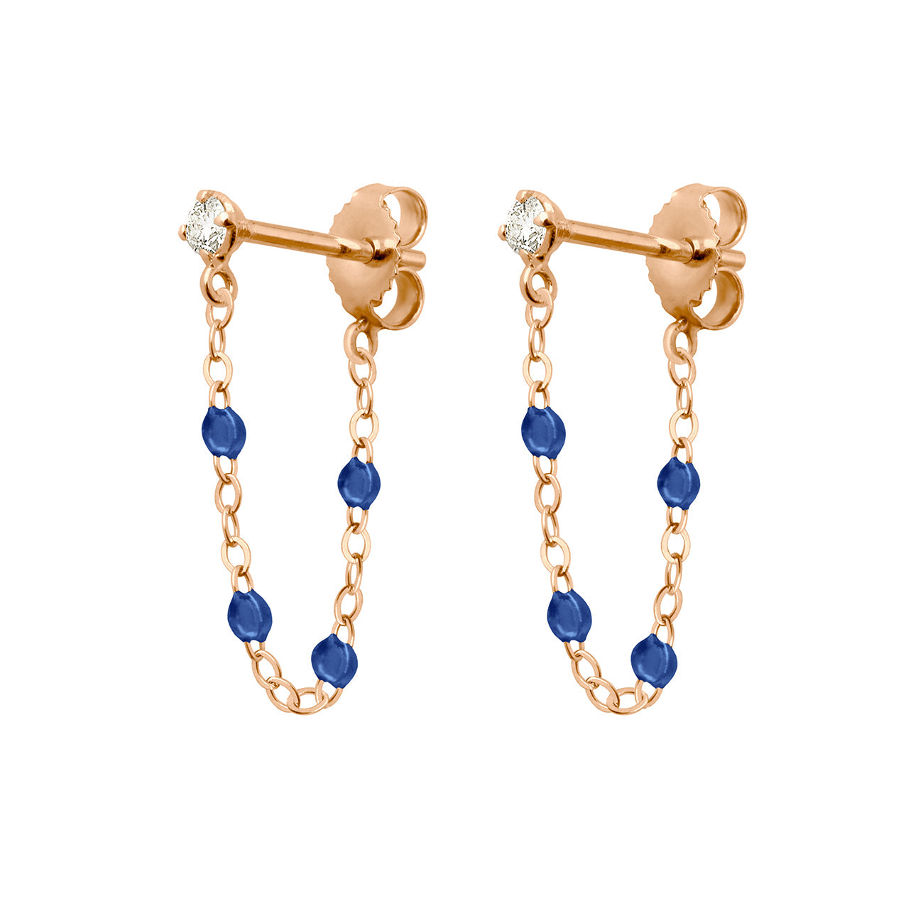 Gigi Clozeau - Gigi Supreme Diamond earrings, Sapphire, Rose Gold