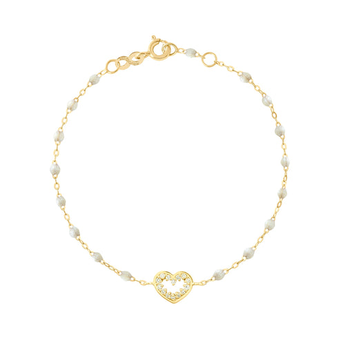 Gigi Clozeau - Heart Supreme Classic Gigi diamond bracelet, Opal, Yellow Gold, 6.7