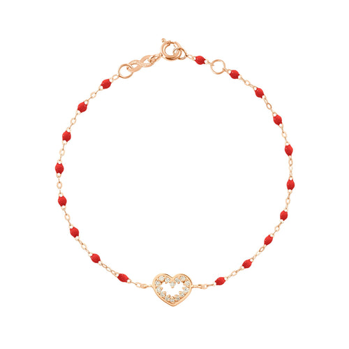 Gigi Clozeau - Heart Supreme Classic Gigi diamond bracelet, Poppy, Rose Gold, 6.7