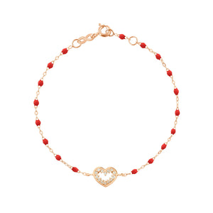 Gigi Clozeau - Heart Supreme Classic Gigi diamond bracelet, Poppy, Rose Gold, 6.7"