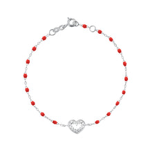 Gigi Clozeau - Heart Supreme Classic Gigi diamond bracelet, Poppy, White Gold, 6.7"