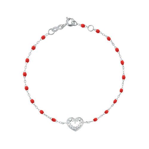 Gigi Clozeau - Heart Supreme Classic Gigi diamond bracelet, Poppy, White Gold, 6.7