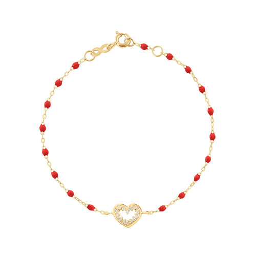 Gigi Clozeau - Heart Supreme Classic Gigi diamond bracelet, Poppy, Yellow Gold, 6.7