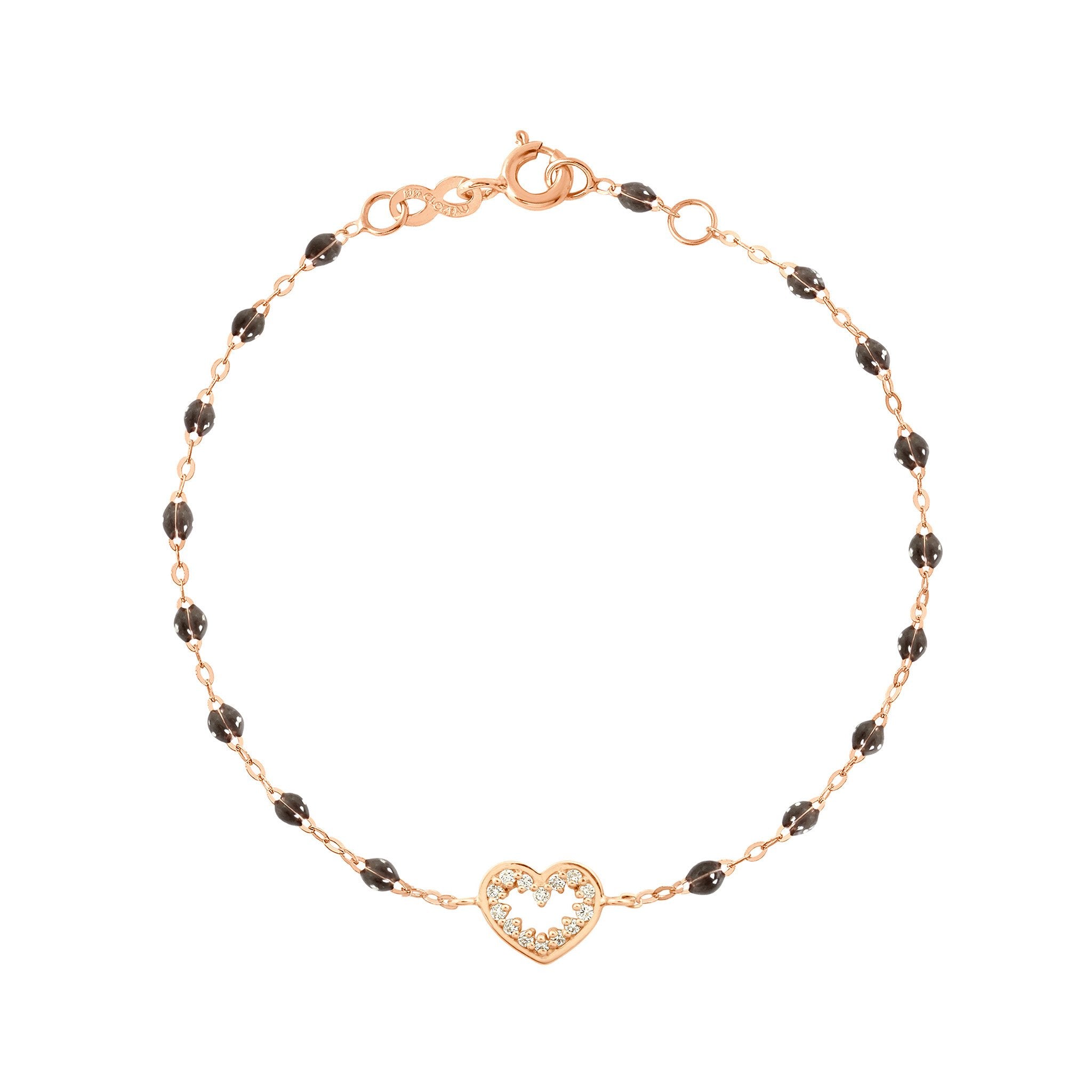 Gigi Clozeau - Heart Supreme Classic Gigi diamond bracelet, Quartz, Rose Gold, 6.7"