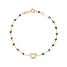 Gigi Clozeau - Heart Supreme Classic Gigi diamond bracelet, Quartz, Rose Gold, 6.7"