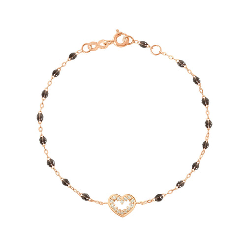 Gigi Clozeau - Heart Supreme Classic Gigi diamond bracelet, Quartz, Rose Gold, 6.7