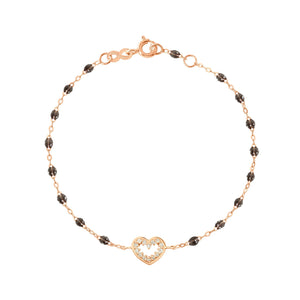 Gigi Clozeau - Heart Supreme Classic Gigi diamond bracelet, Quartz, Rose Gold, 6.7"