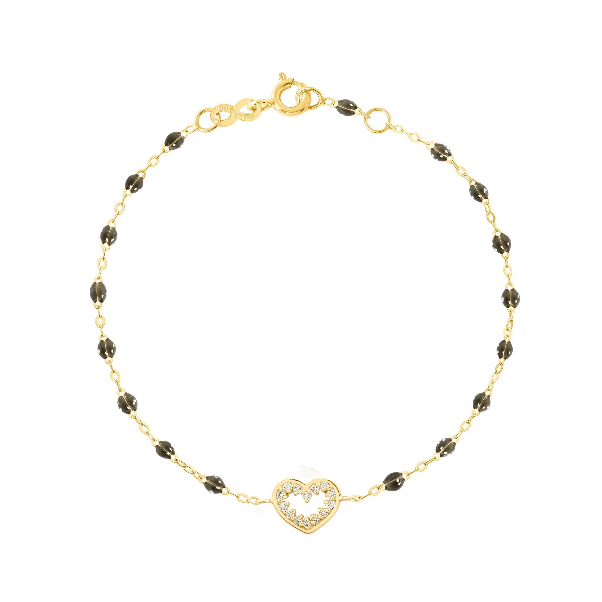Gigi Clozeau - Heart Supreme Classic Gigi diamond bracelet, Quartz, Yellow Gold, 6.7"