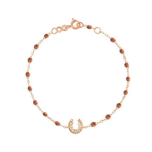 Gigi Clozeau - Horseshoe Diamond Fauve bracelet, Rose Gold, 6.7