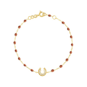 Gigi Clozeau - Horseshoe Diamond Fauve bracelet, Yellow Gold, 6.7"