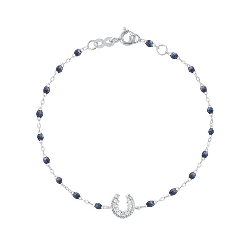 Gigi Clozeau - Horseshoe Diamond Midnight bracelet, White Gold, 6.7