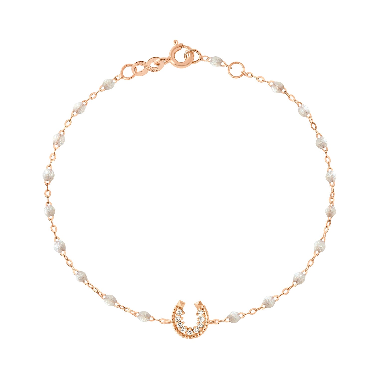 Horseshoe Diamond Opal bracelet Rose Gold 6.7 Gigi Clozeau Jewelry