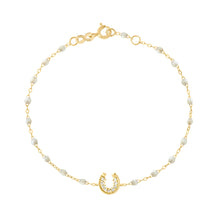 Gigi Clozeau - Horseshoe Diamond Opal bracelet, Yellow Gold, 6.7"