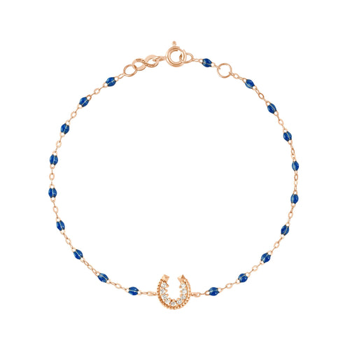 Gigi Clozeau - Horseshoe Diamond Sapphire bracelet, Rose Gold, 6.7
