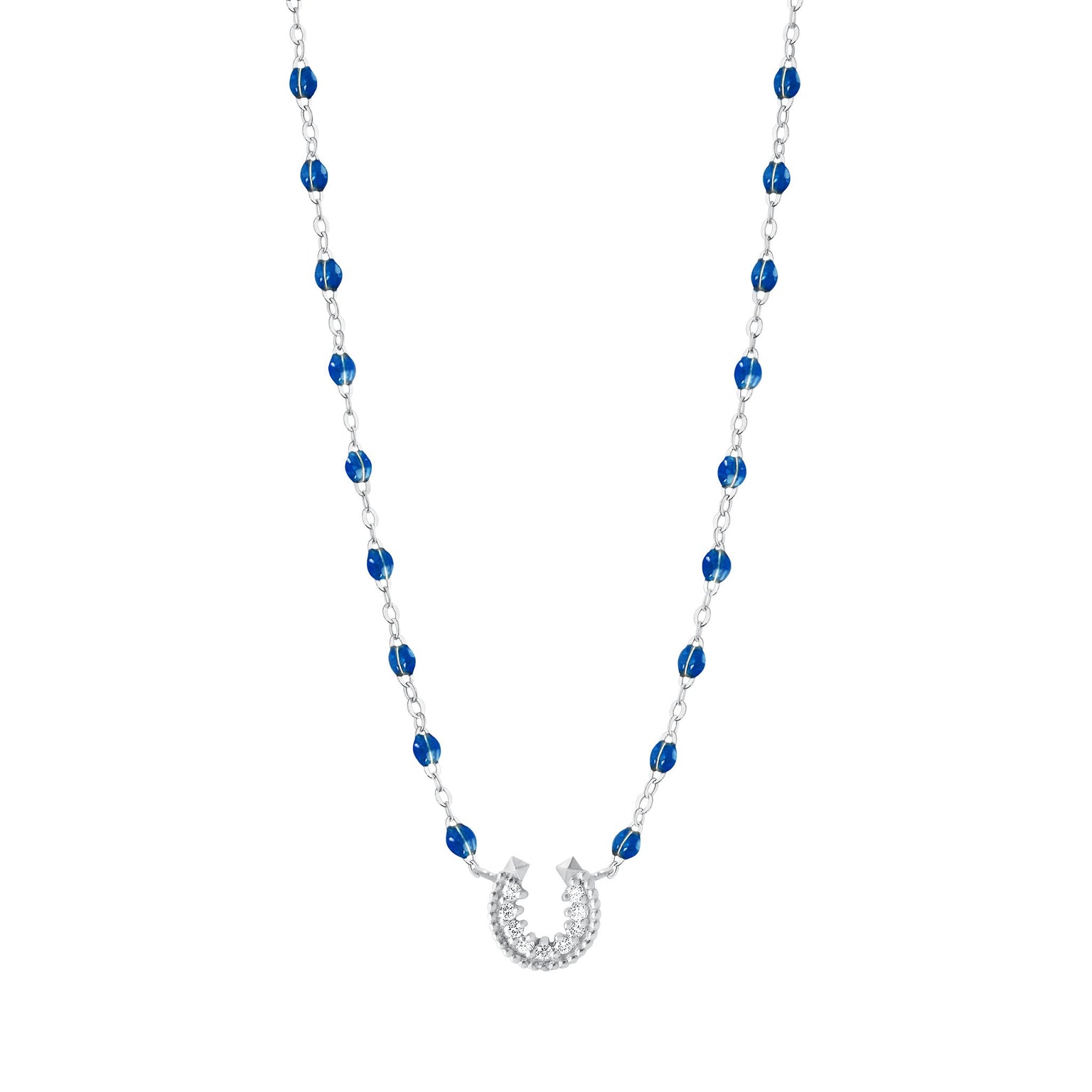 White gold horseshoe necklace on sale