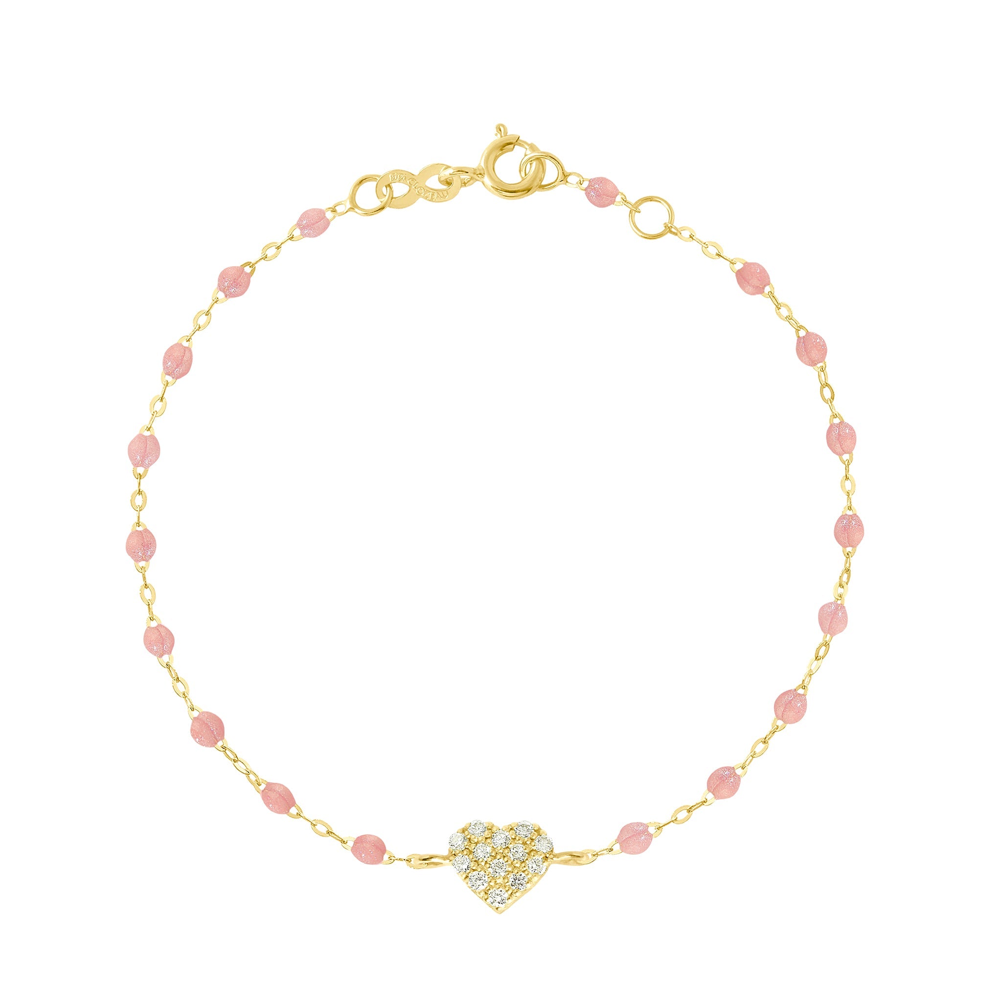 Gigi Clozeau - In Love Diamond Bracelet, Blush, Yellow Gold, 6.7"