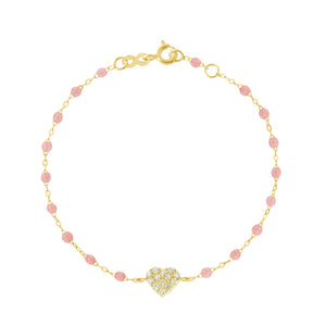 Gigi Clozeau - In Love Diamond Bracelet, Blush, Yellow Gold, 6.7"