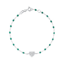Gigi Clozeau - In Love Diamond Bracelet, Emerald, White Gold, 6.7"