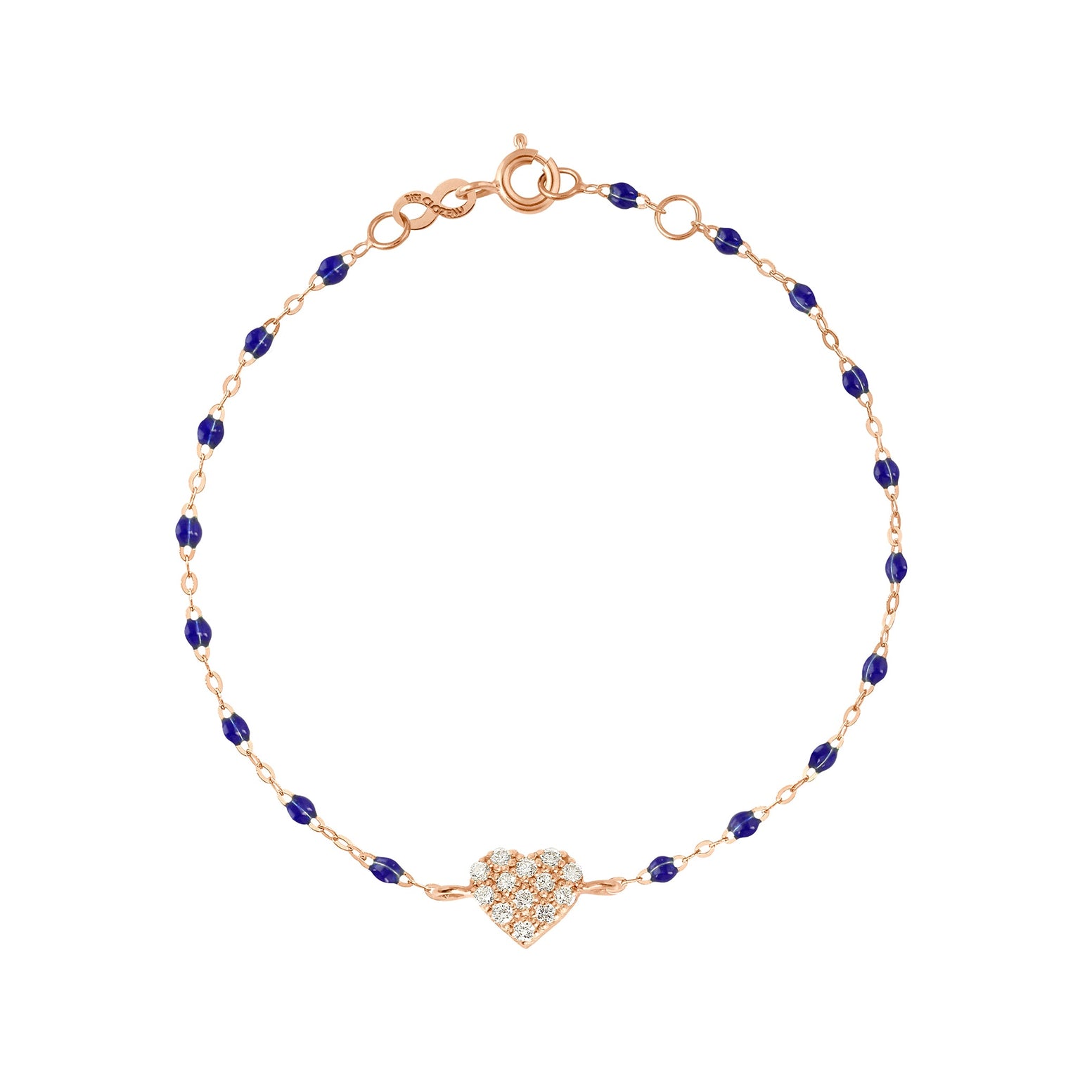 Gigi Clozeau - In Love Diamond Bracelet, Lapis, Rose Gold, 6.7"