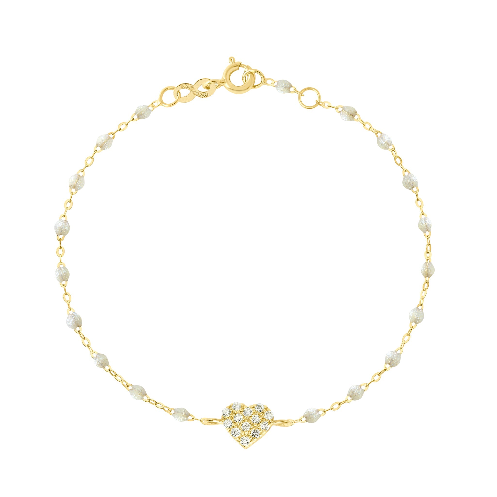 Gigi Clozeau - In Love Diamond Bracelet, Opal, Yellow Gold, 6.7"