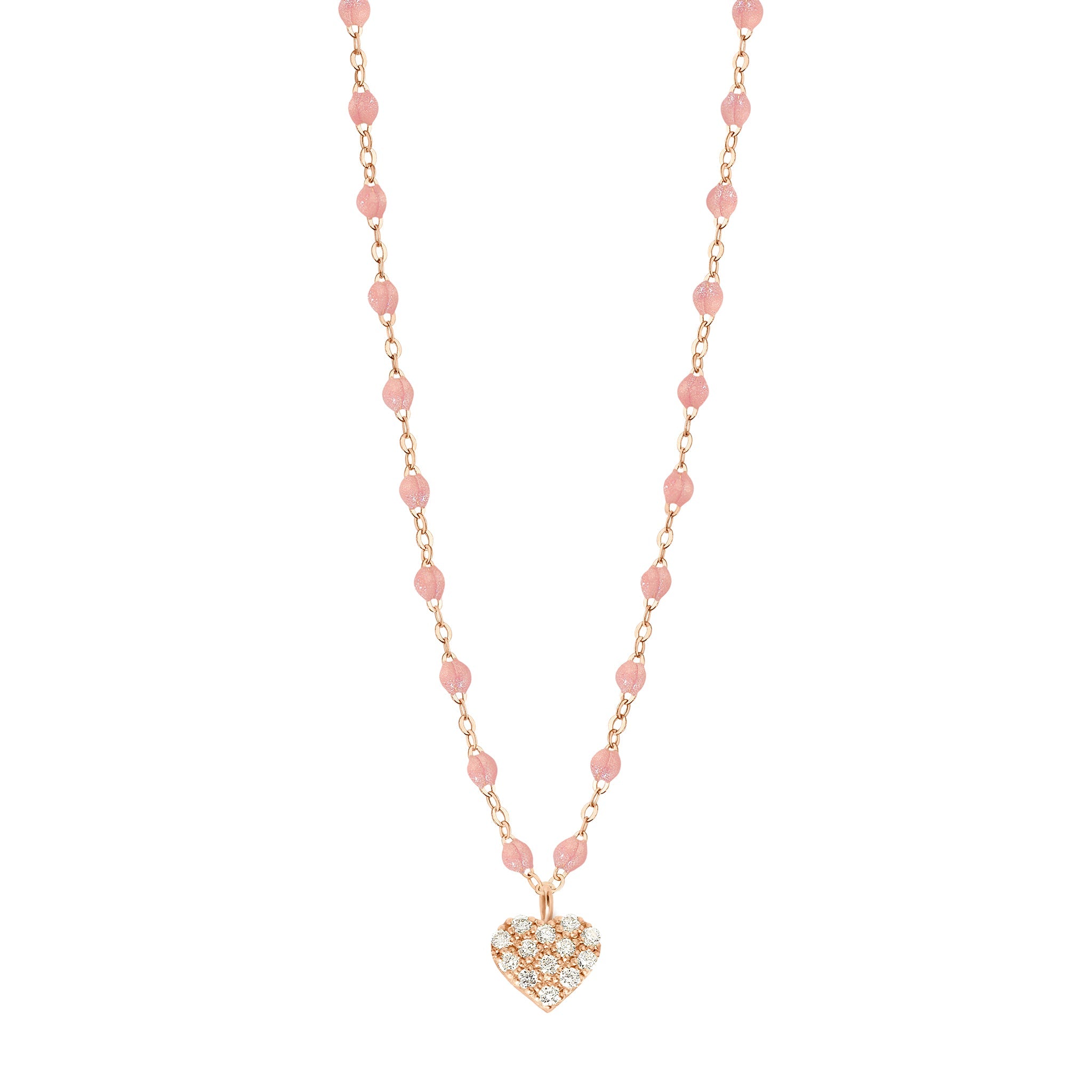 Gigi Clozeau - In Love Diamond Necklace, Blush, Rose Gold, 16.5"